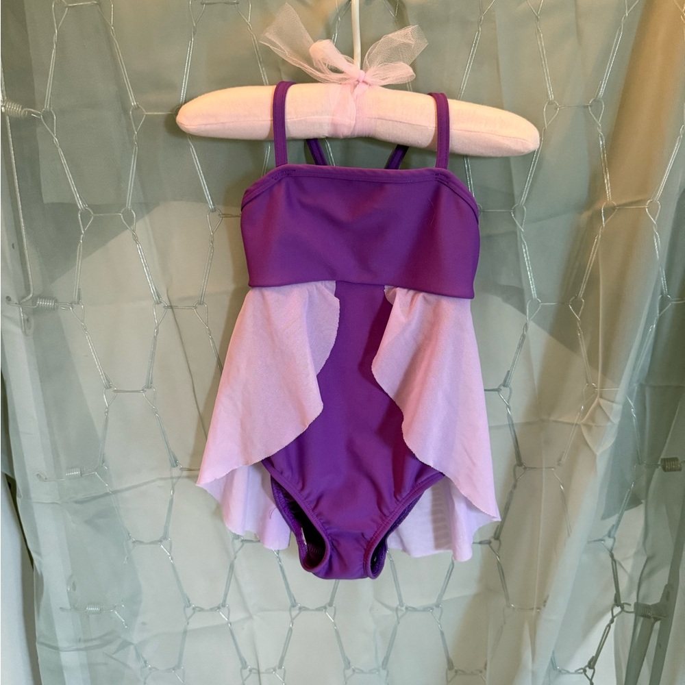 Purple One Piece Swimwear/dancewear